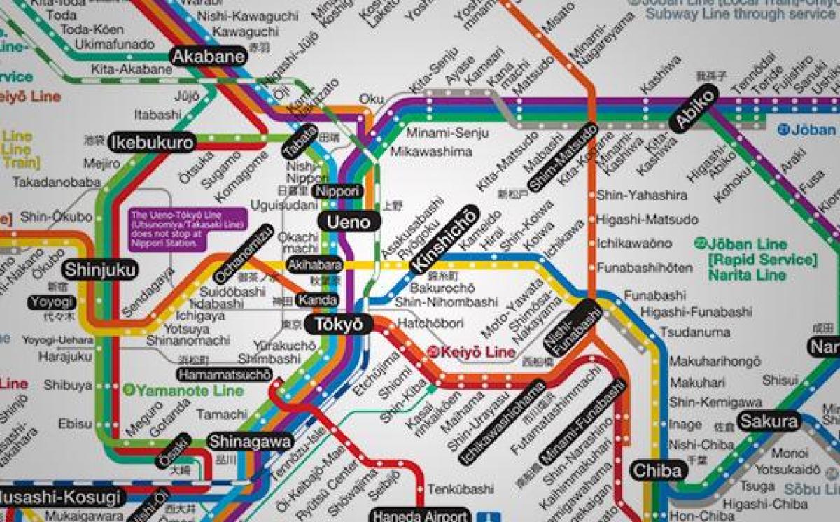 metro japonsko mapu