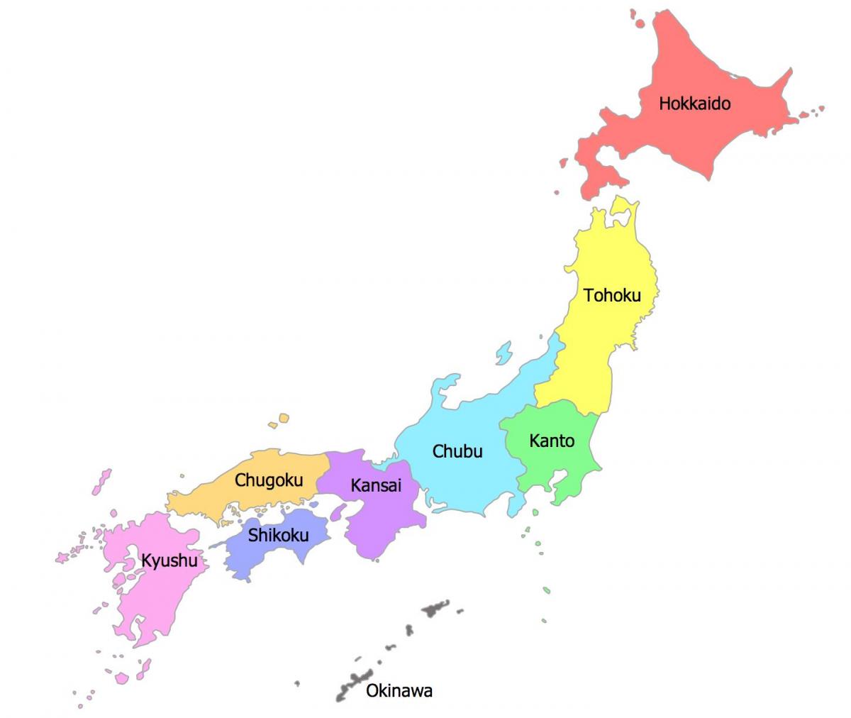prefektúra mapu japonska