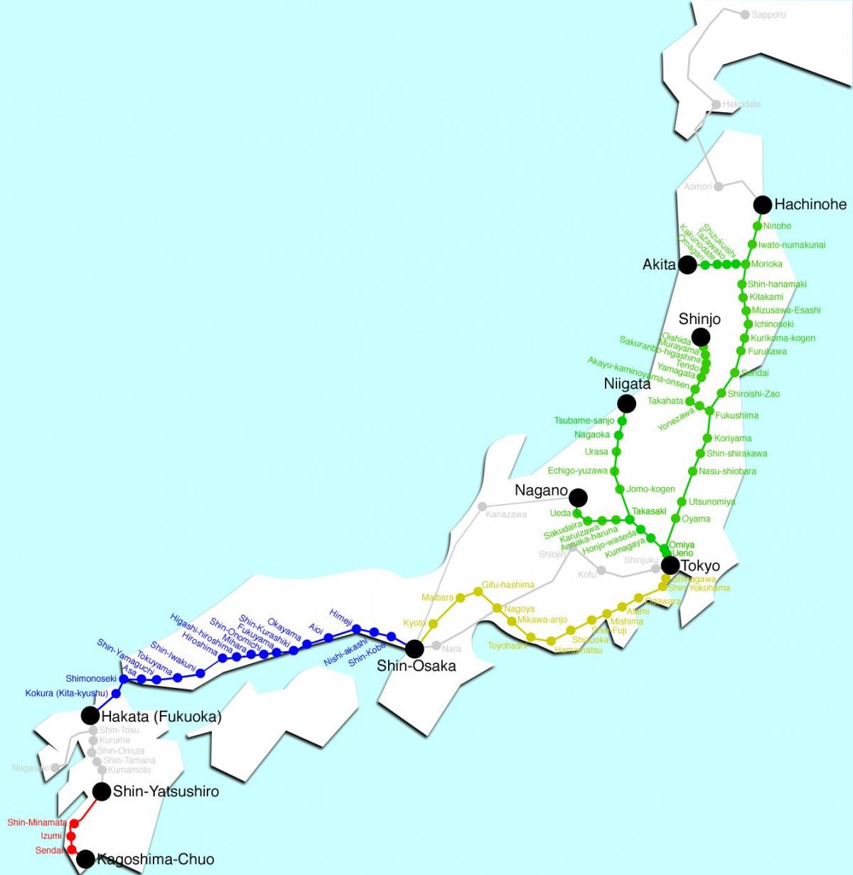 japonsko mapu vlak