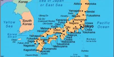 Mapa japonsko ostrovy