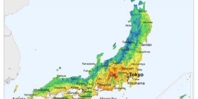 Žiarenie japonsko mapu