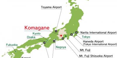 Japonsko mapu letiská